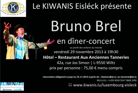 Dîner - Concert Bruno BREL